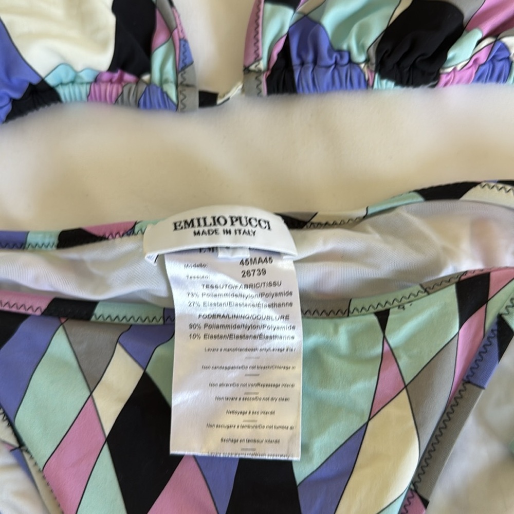 Emilio Pucci Pastel Geometric Bikini - Picture 3 of 5